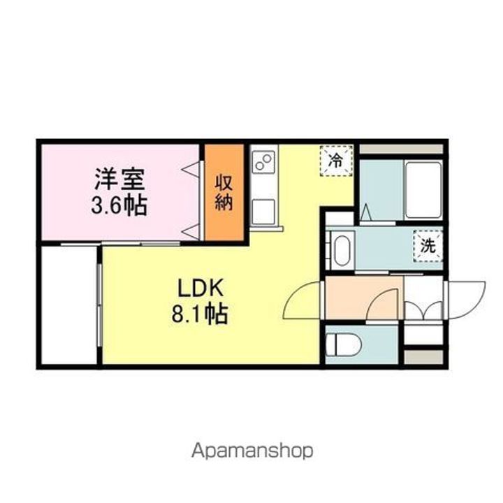 広島県福山市東深津町4丁目の賃貸マンションの間取り
