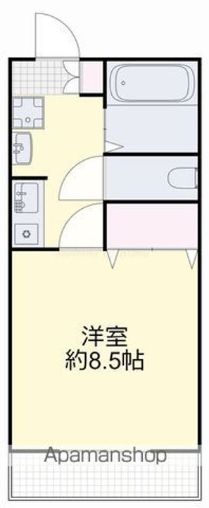 岡山県岡山市北区大供表町の賃貸マンションの間取り
