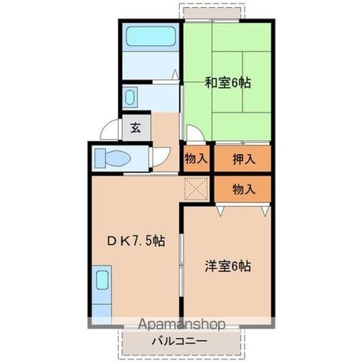 トゥインクルコート文化町6番館の間取り