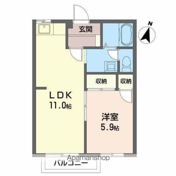 プライムハウスB棟の間取り