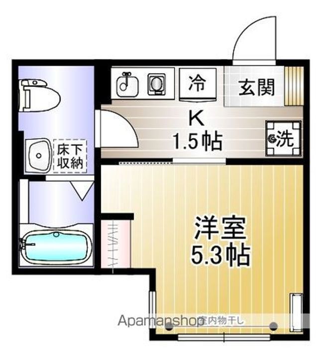 神奈川県川崎市高津区下作延3丁目の賃貸アパートの間取り