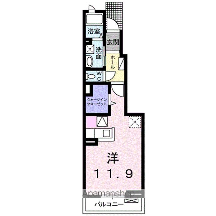 宮崎県延岡市日の出町2丁目の賃貸アパートの間取り