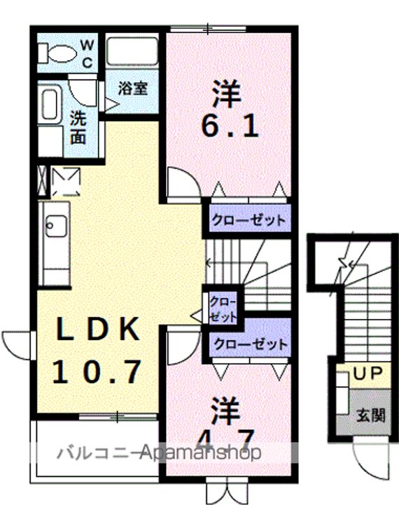 アヴニ−ル T.Mの間取り