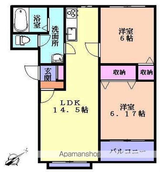 ハーモニーライフ302の間取り