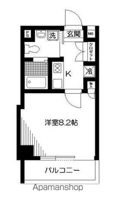 東京都世田谷区北沢1丁目の賃貸マンションの間取り