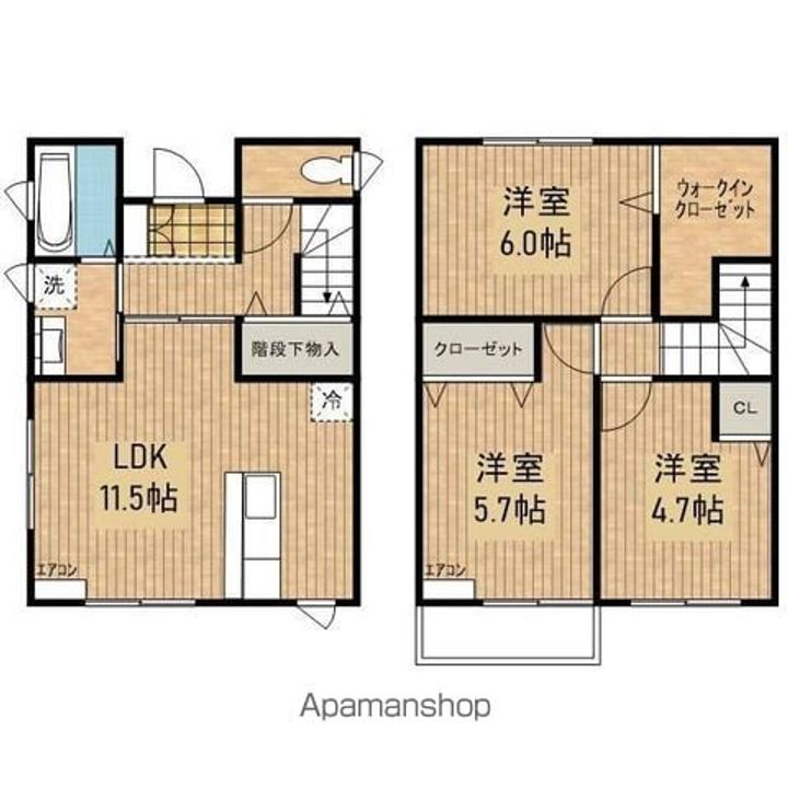 岩手県盛岡市南仙北2丁目(一戸建)の賃貸物件戸建ての間取り