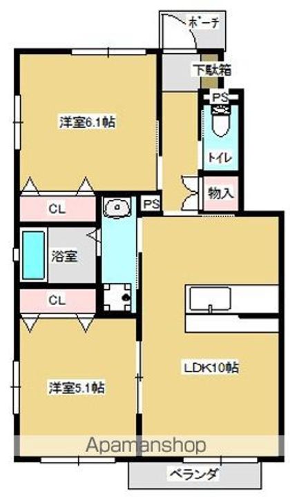 ディアコート・郭内A棟の間取り