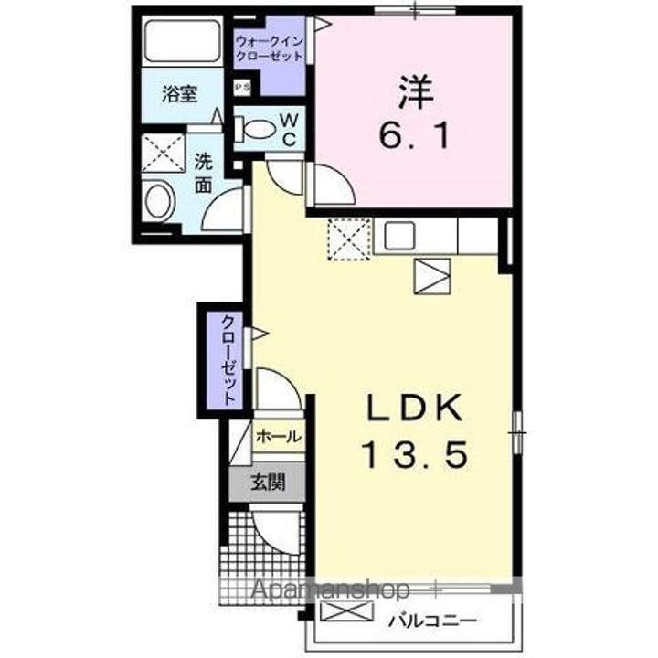 香川県高松市国分寺町国分の賃貸アパートの間取り