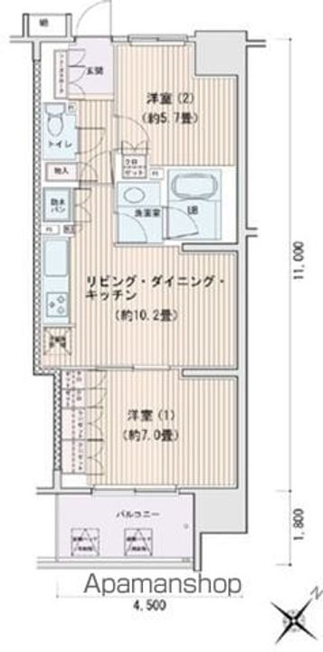 エスティメゾン豊洲レジデンスCの間取り