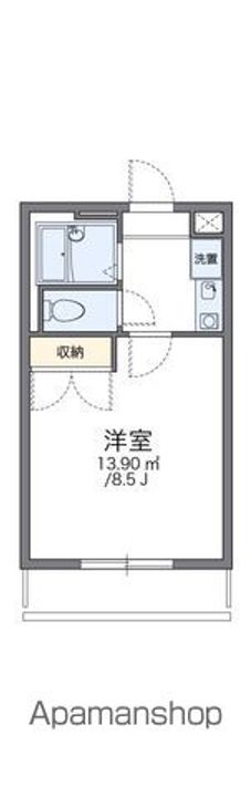 レオパレスプリムローズ203の間取り