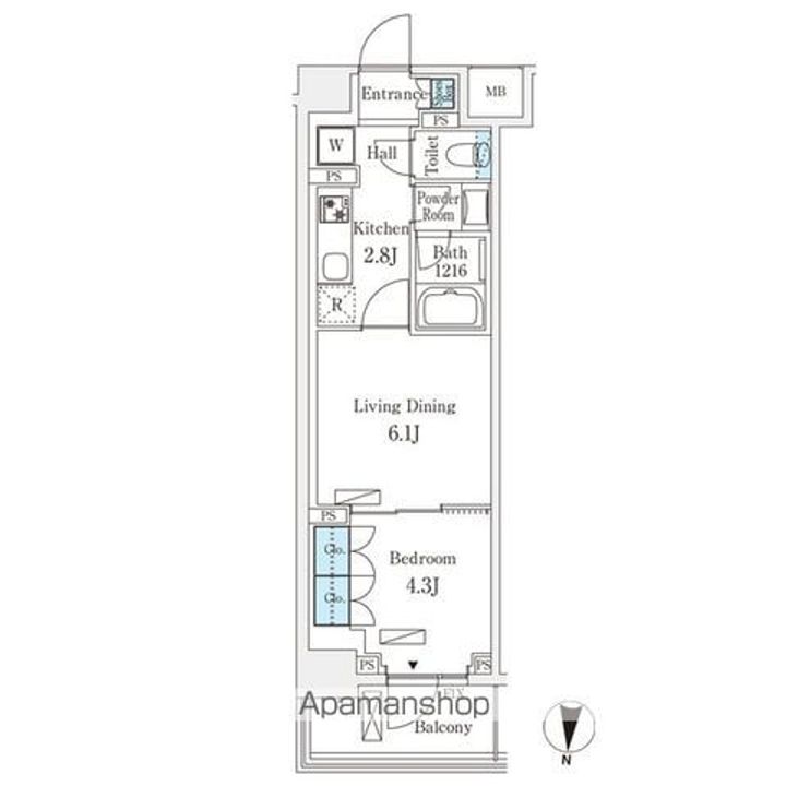 フロンティアレジデンス錦糸公園の間取り