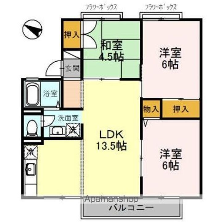 ハイツミヅホ A棟の間取り