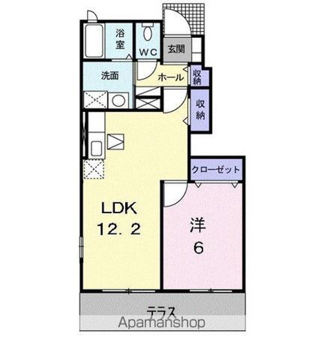 香川県高松市屋島東町の賃貸アパートの間取り