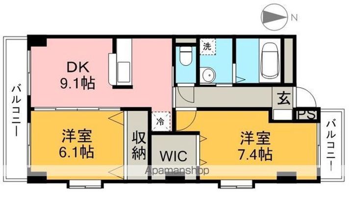 リバーパーク桂の間取り