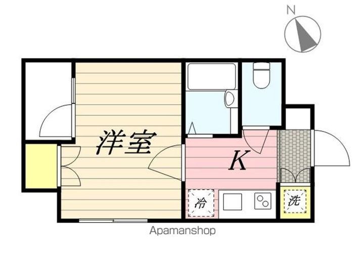 東京都新宿区市谷仲之町の賃貸マンションの間取り