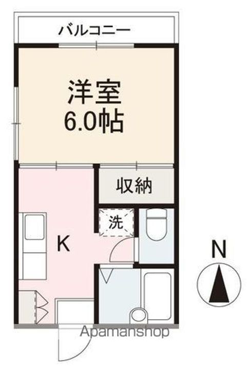 香川県高松市伏石町の賃貸アパートの間取り