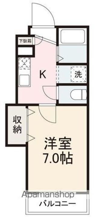 香川県高松市一宮町の賃貸マンションの間取り