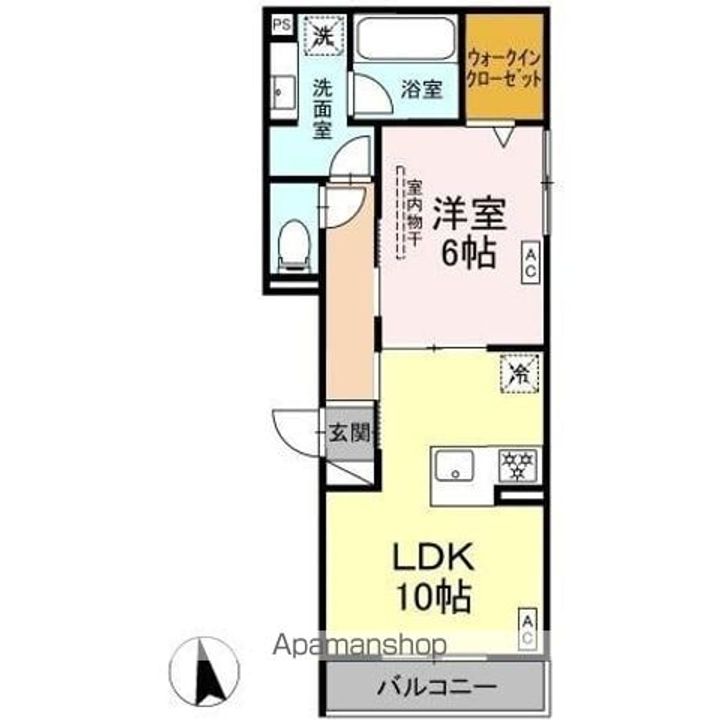 愛知県名古屋市中村区西米野町2丁目の賃貸アパートの間取り