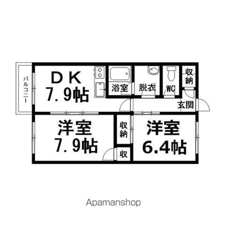 ハイツシャレード203の間取り