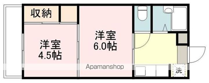 宮城県仙台市青葉区梅田町の賃貸マンション302の間取り