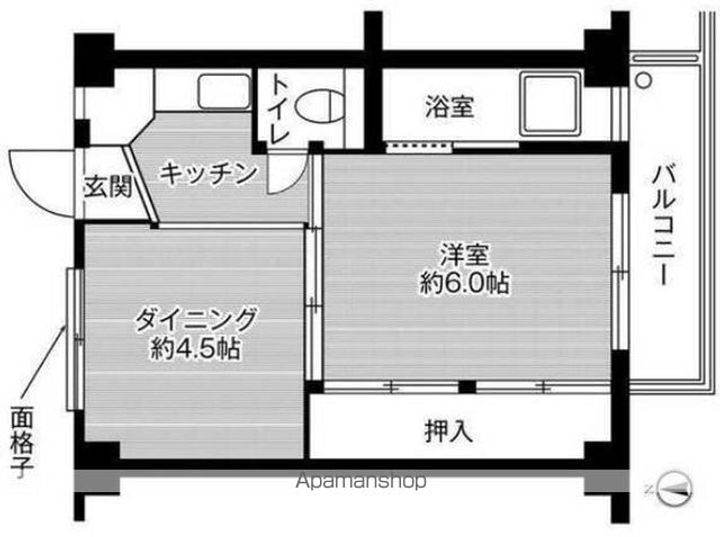 ビレッジハウス藤田2号棟408の間取り
