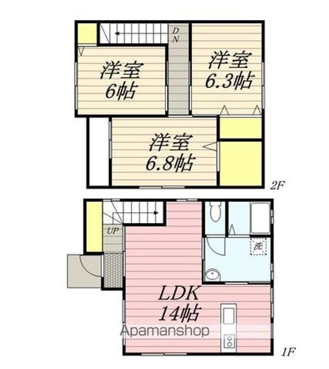 静岡県浜松市中央区船越町(一戸建)の賃貸物件の間取り