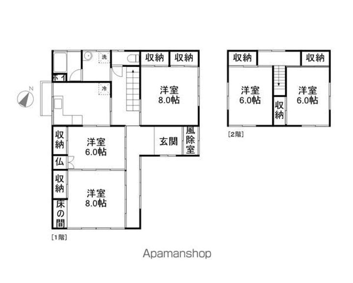 山形県鶴岡市みどり町(一戸建)の賃貸物件戸建ての間取り