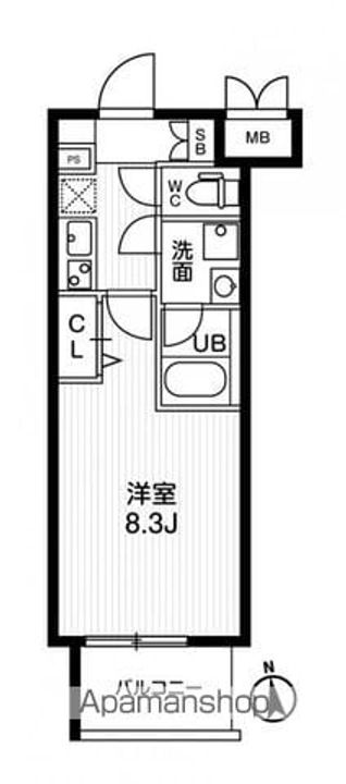 東京都墨田区向島5丁目の賃貸マンションの間取り
