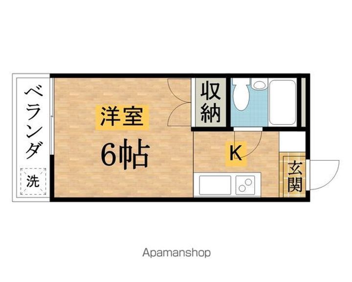 東京都八王子市大和田町7丁目の賃貸アパートの間取り