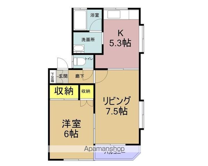 コーポ紅花6号棟101の間取り
