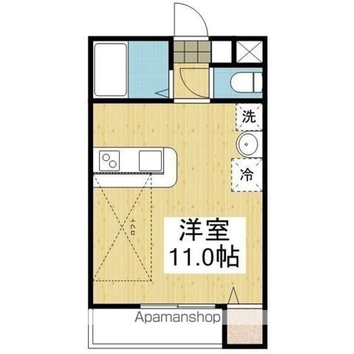 アルト萱町 西棟W406の間取り
