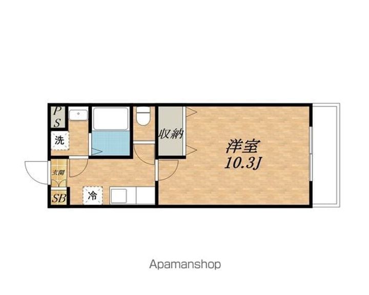 滋賀県蒲生郡日野町大字内池の賃貸マンションの間取り