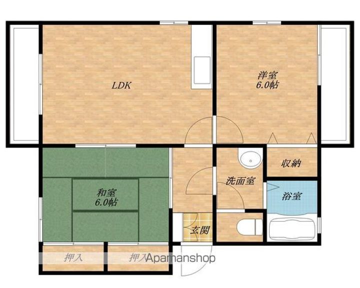 エクシード岸和田C-102の間取り