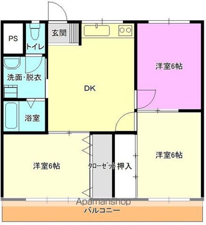 御弓ハイツ201の間取り