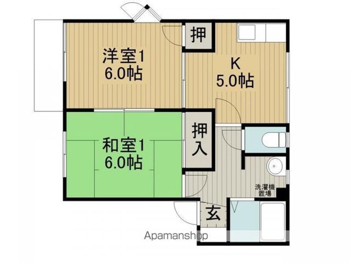 イツミハウスB棟101の間取り
