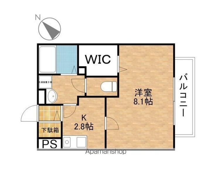 滋賀県東近江市沖野2丁目の賃貸アパートの間取り
