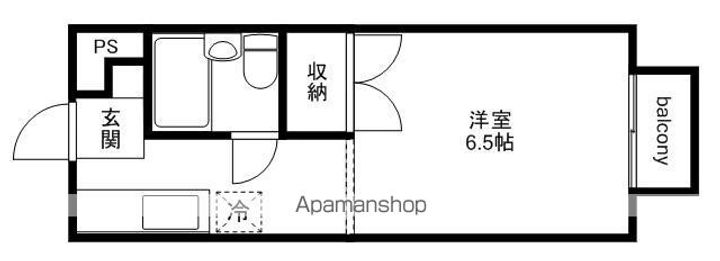 滋賀県大津市三井寺町の賃貸アパートの間取り