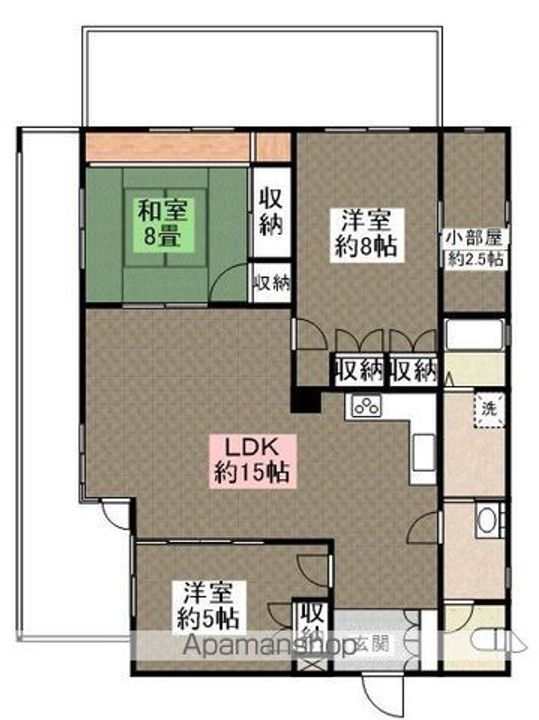 エメラルドハイツEの間取り