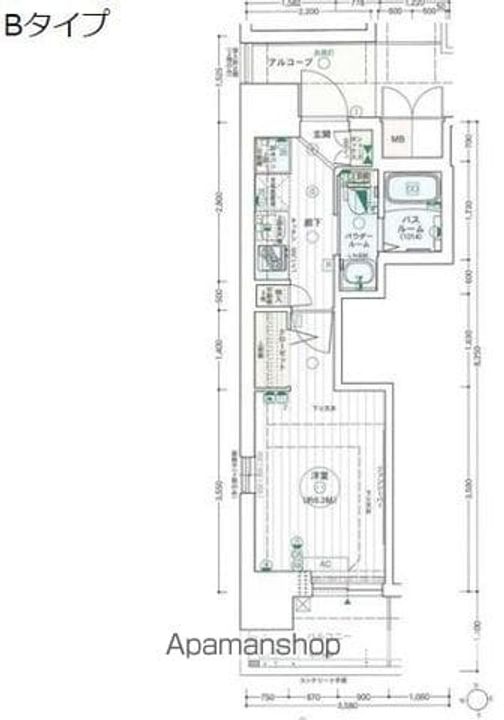 愛知県名古屋市東区泉2丁目の賃貸マンション503の間取り