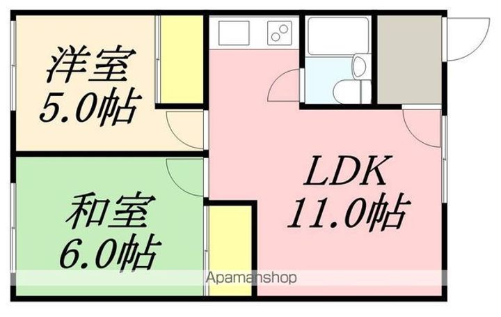 コーポはまなす203の間取り