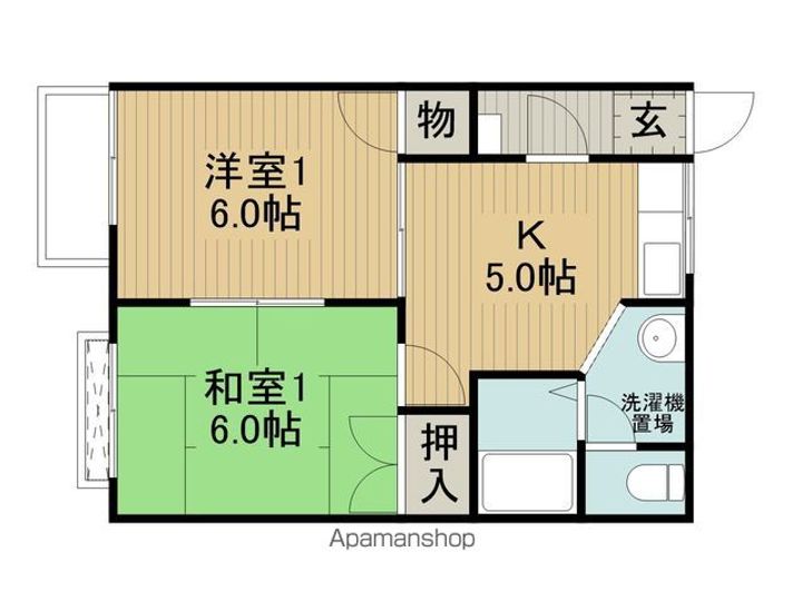 フレグランスすわB棟203の間取り