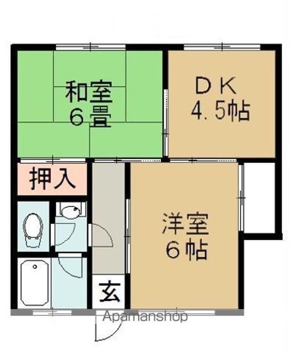 呉本アパートの間取り
