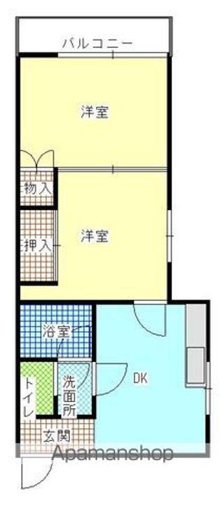 田村マンション406の間取り