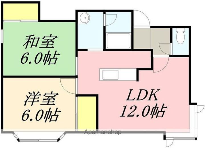 ヒルズクレスト富岡201の間取り