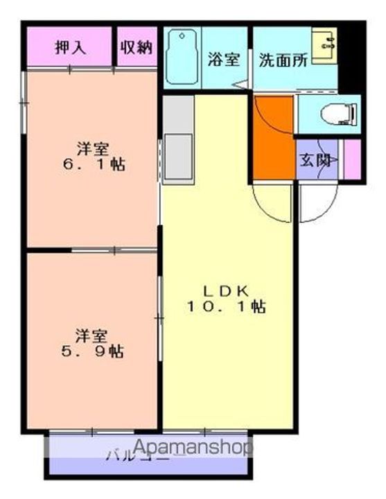 バリュージュA・H201の間取り