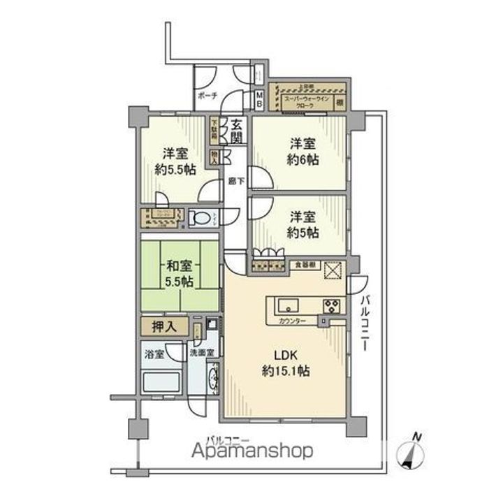 サンクレイドル蘇我シンフォニーの間取り