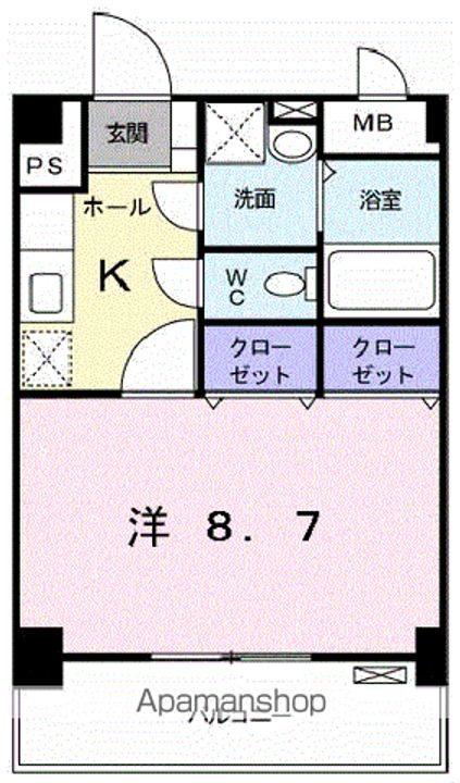 愛媛県新居浜市坂井町2丁目の賃貸マンション302の間取り