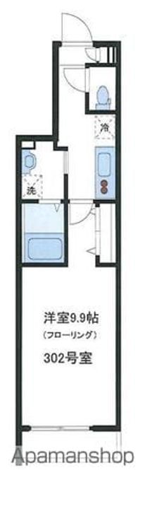 サンハイツ北沢302の間取り