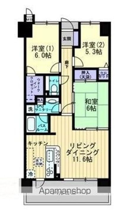 アルファステイツ太田Ⅲ(穴吹HS)の間取り