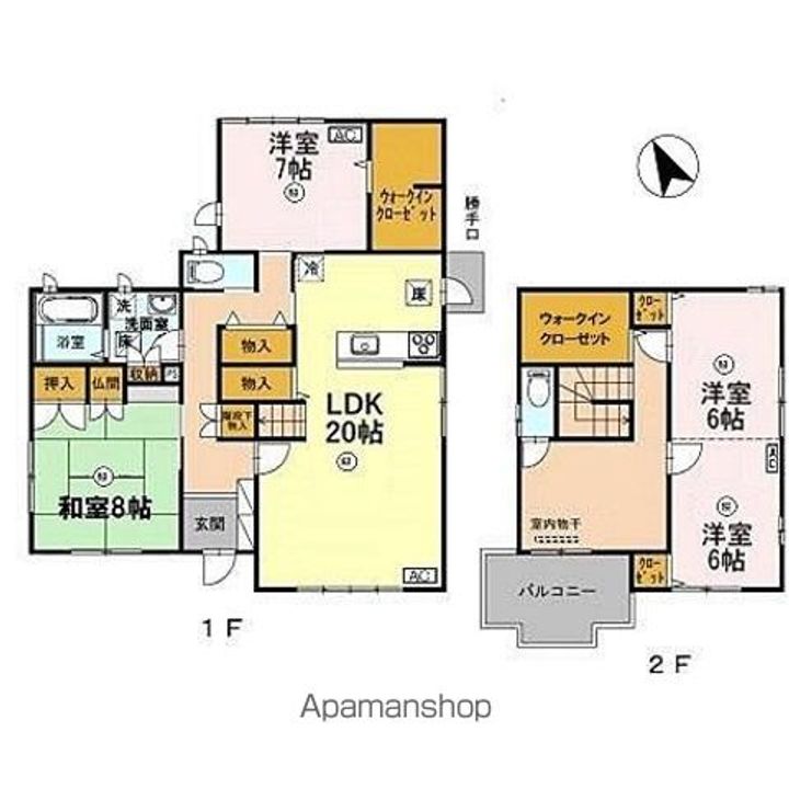 福井県あわら市大溝3丁目(一戸建)の賃貸物件戸建ての間取り
